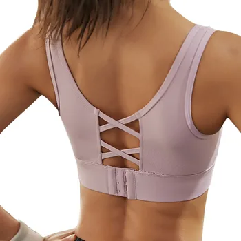 

Women High Supportive Soft Compression Quick Dry Running Bra with Built in Padds