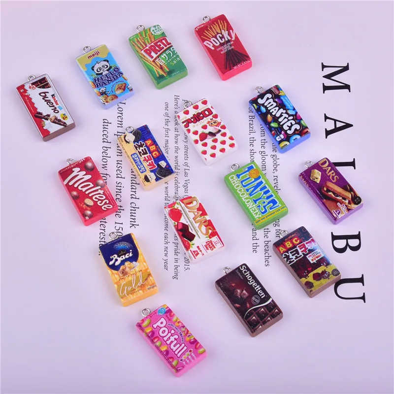 10pcs/30pcs/pack chocolate cookies Resin Charms for Earring Bracelet DIY Jewelry Making jewelry charms,resin charms