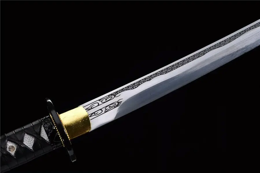 Full Tang Japanese Sword Samurai Katana Saber Spring Steel Battle Sharp Knife