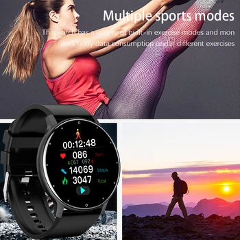 LIGE 2021 New Smart Watch Men Full Touch Screen Sport Fitness Watch IP67 Waterproof Bluetooth For Android ios smartwatch Men+box 5