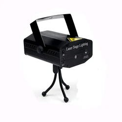 Lumière laser de scène ciel étoilé, lanterne rouge et verte à commande vocale, lumière de vacances, lumière de bar KTV 