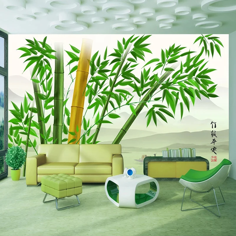 Custom Photo 3d Green Bamboo Forest Chinese Style Hand Painted Wall Painting Bedroom Study Room Wall Decoration Mural Wallpaper Wallpapers Aliexpress