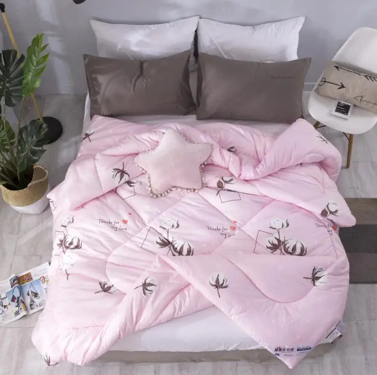 Новое хлопковое мягкое кружевное зимнее стеганое одеяло, зимнее теплое стеганое одеяло, домашнее постельное белье - Цвет: B