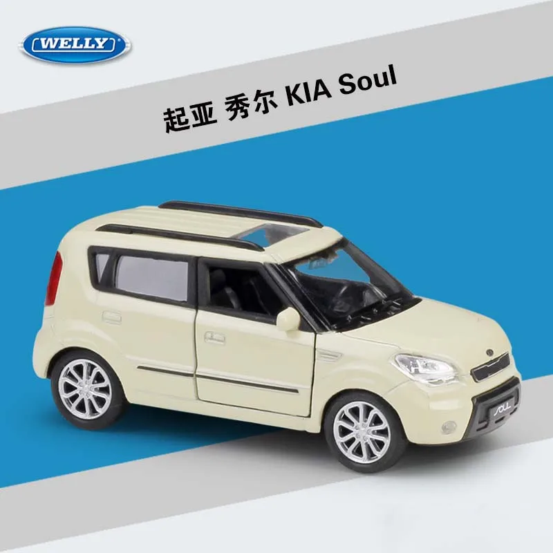 WELLY Diecast 136 Pull Back KIA Soul Classic High Simulation Model Car
