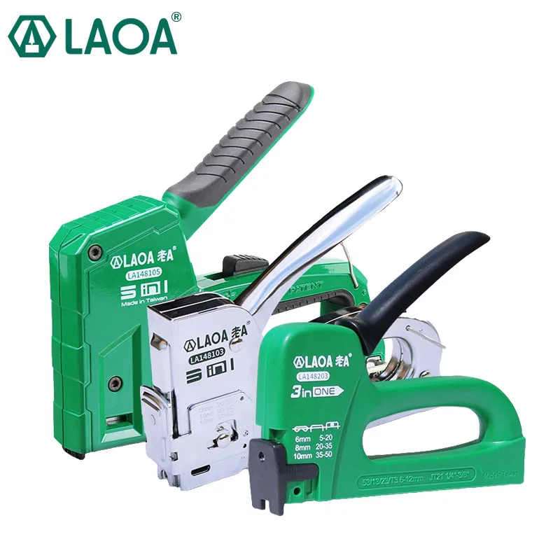 

LAOA Nail Gun Upholstery Framing Rivet Staple Guns Kit Furniture Stapler For Wood Door Nailers Rivet Tool Gift with Needles