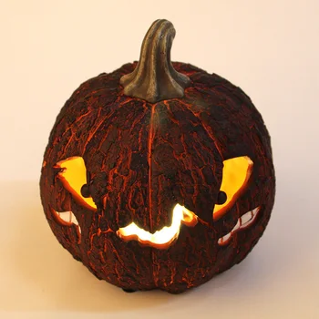 

New Hot Halloween Pumpkin Night Lamp Resin Crack Festival Elements Decorative Lamp for Home Party USJ99