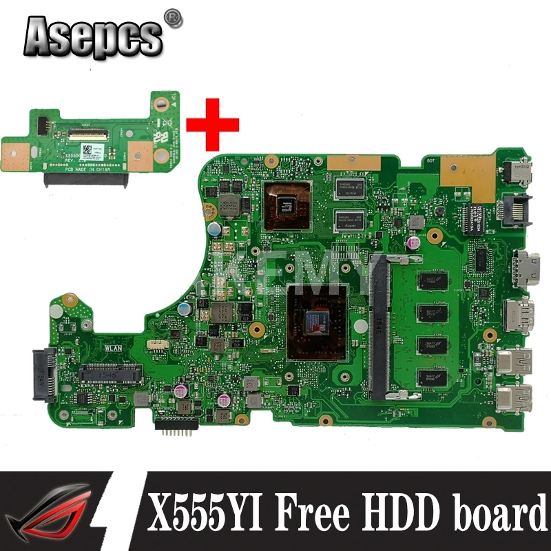Akemy X555DG motherboard For Asus X555DG A555DG X555YI laptop