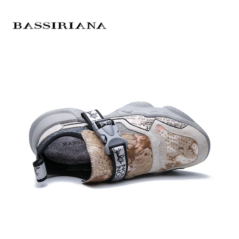 BASSIRIANA2019 новые женские туфли кожаные цвета соответствующие тренду на толстой