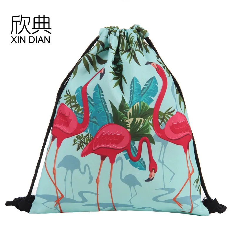 

2019 Time-limited Promotion For Wish Cross-border Popular Red Bird Beam Pocket Travel Makeup Bag To Receive Leisure Backpack