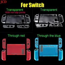 JCD – coque de protection en cristal Transparent pour nintendo Switch, 1 lot, fine et fendue, rigide 
