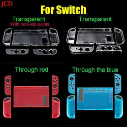 JCD 1 Set For Nintend Switch Clear Crystal Case Switch Thin Split PC Case NS Split Case Hard Case Transparent Protective Case