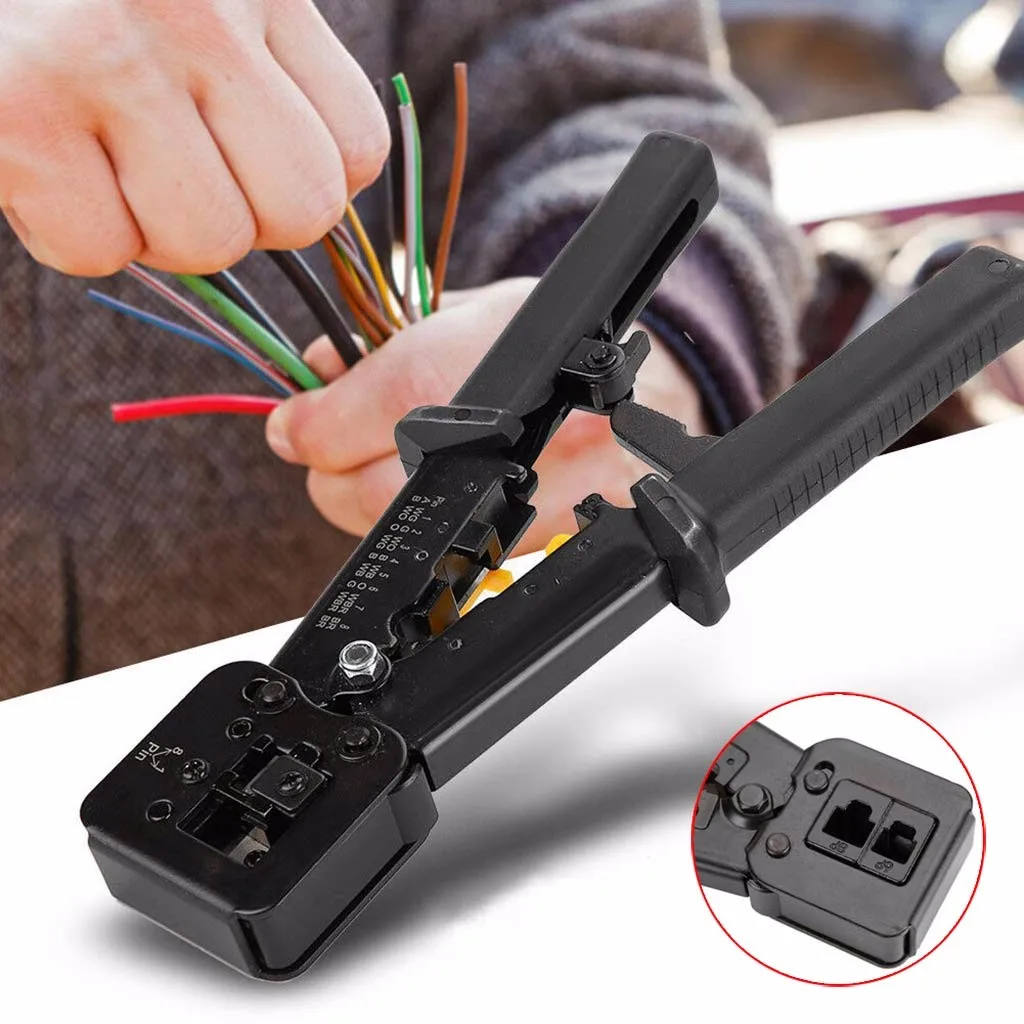 Обжимной инструмент RJ45 обжимной для зачистки и обжима Cat5e Cat6 коннектор концевой