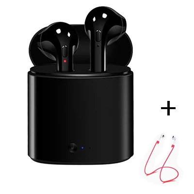 I7s TWS Bluetooth наушники-вкладыши беспроводная гарнитура мини музыкальный наушник спортивные наушники с беспроводными наушниками зарядная коробка - Цвет: A Black with box
