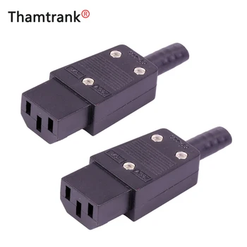 

10pcs 220V DC/AC power jack terminal 3pin AC/DC plug power connector wire connector male to female 250V~10A