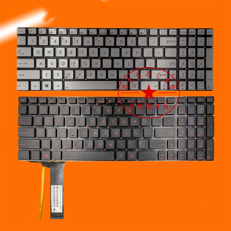 Сменная английская клавиатура для ноутбука Asus N550 N550J N550X N550JV N550JK G550 Q550 N750/J/JV/G |