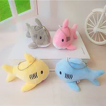 12cm Keychain חמוד קטן כריש בפלאש ממולא צעצוע בובת תיק תליון ילדי מיני בפלאש צעצועי אירוע חג ילדי מתנה PP כותנה Q03(China)