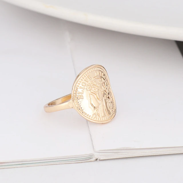 Buy Coin Rings, Gold Rings, Shinning Rings, Dainty Gold Rings, Coin Jewelry,  Cute Ring, Simple Ring, Everyday Ring Online in India - Etsy