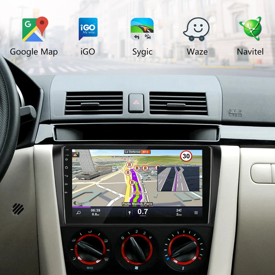 Vtopek Android автомагнитола gps навигация авто стерео для Mazda 3 2004-2009 Мультимедиа Видео плеер 2 din DSP 2G+ 3 2G сенсорный экран
