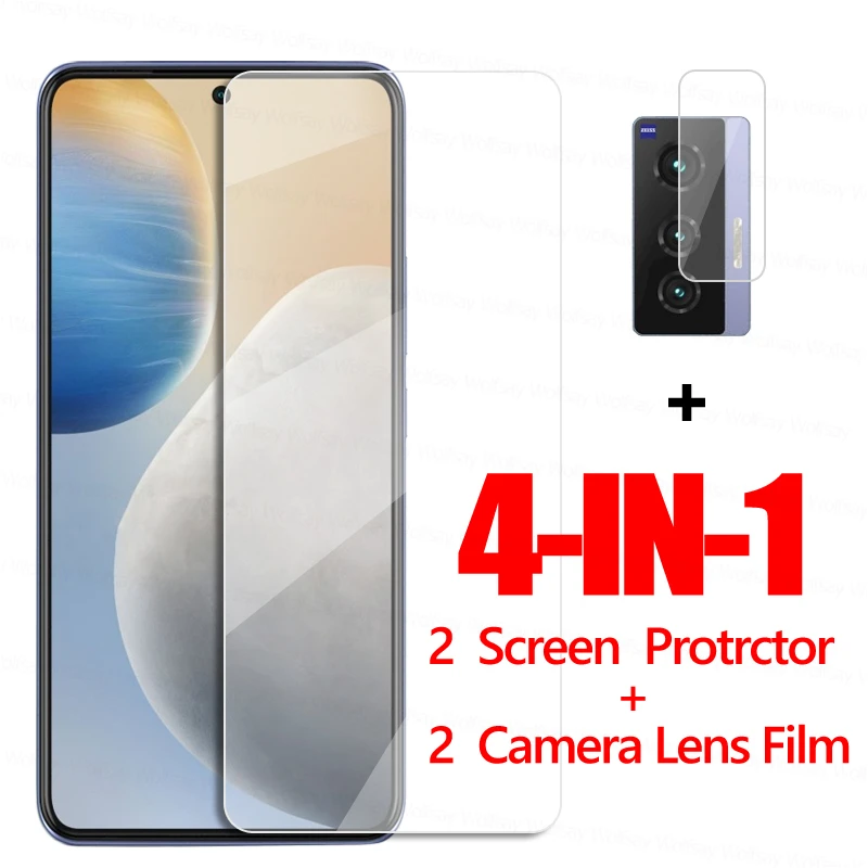 4In1 Vetro Colla Completa Per Telefono Vivo X70 Protezione Dello Schermo In Vetro Vivo X70 Pellicola Protettiva In Vetro Temperato Vivo X50 X60 X70 X3