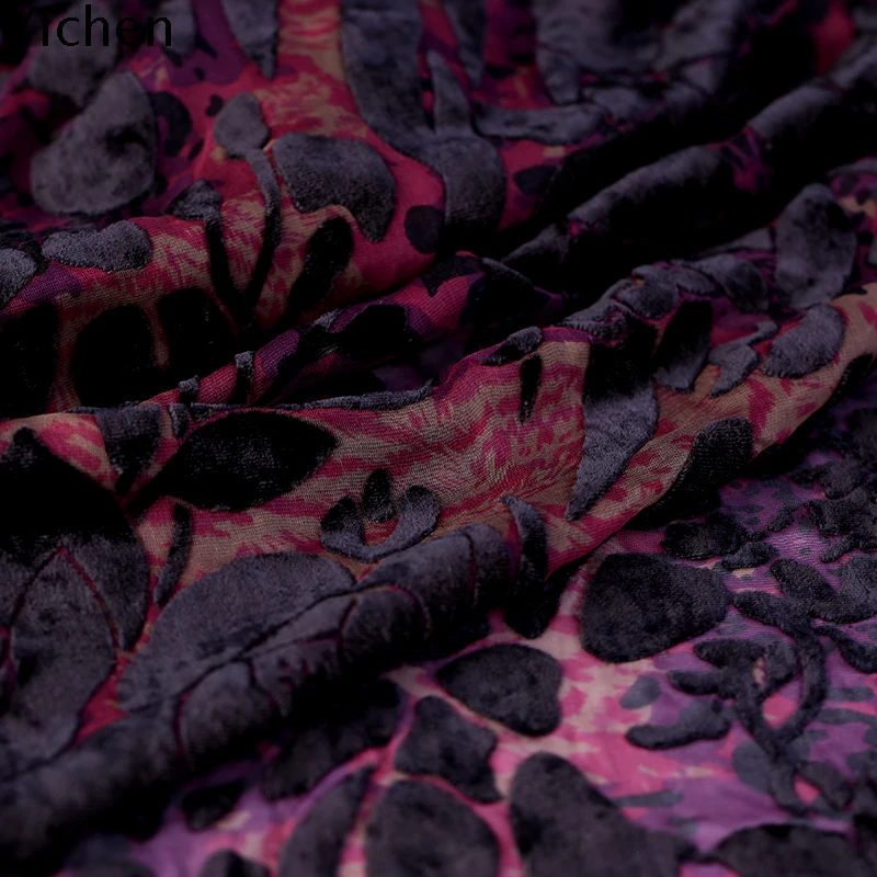 114 см* 50 см осень выдалбливают выгоревший бархат подкладка тутового шелка бархат cheongsam платье ткань