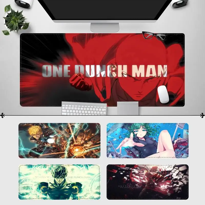 Дешевый Аниме One punch man коврик для мыши геймерский клавиатуры Настольный игровые