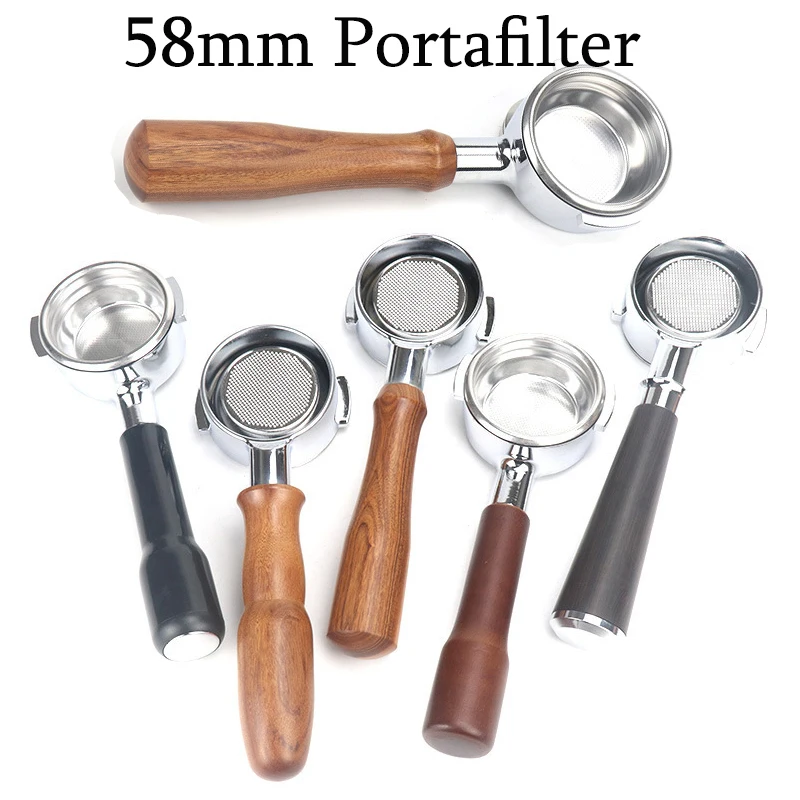 Portafilter 58mm EXPOBAR E61 Coffee Machine Solid Wood Bottomless Handle 58MM Universally Applicable | Дом и сад
