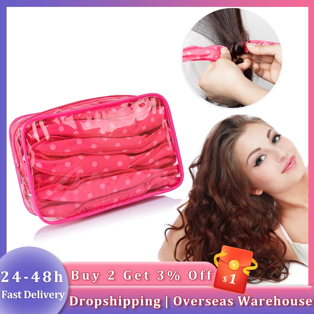 30Pcs/Bag Soft Hair Curlers Silk Roller Without Heat For Sleep Lazy DIY