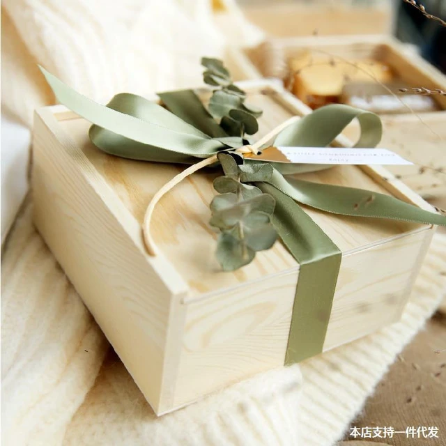 Wooden Gift Box Birthday Christmas Wedding Box Wedding Gift Box Customized  Wedding Hand Gift Wooden Box