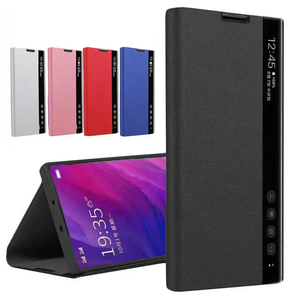 

For Huawei P30 P20 Lite Mate 20 Pro Mate 30 Pro P Smart Y6 Y7 Y9 Prime 2019 Flip Case Vertical Window Smart Leather Cover