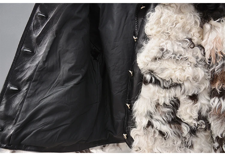Натуральное пальто из натурального овечьего меха, пальто из овчины, женская одежда, зимняя натуральная кожа, куртка из овечьей шерсти, импортированное толстое теплое пальто