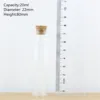 50pcs/Lot 22*80mm 20ml Storage Glass Bottles With Cork Stopper Crafts Tiny stash Jars container Glass Jar Mini Bottle Gift 6