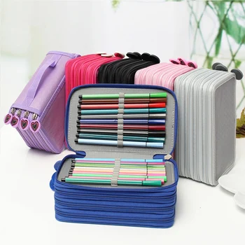 

72 Holes 4 Layers Oxford School Pencil Case Creative Large Capacity Drawing Pen Bag Kids Multifunction Stationery Pouch Supply