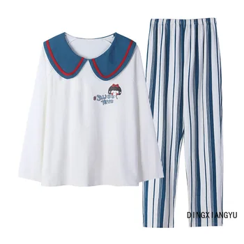 

Pajamas Women's Autumn Clothing New Princess Style Long Sleeve Trousers Suit Fresh Sweet Pajamas Homewear First-Hand Supply