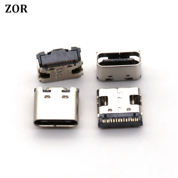 

10pcs USB 3.1 Type-C 16 pin 16pin female connector For Mobile Phone MP3 MP4 MP5 Charging port Charging Socket Tow feet plug
