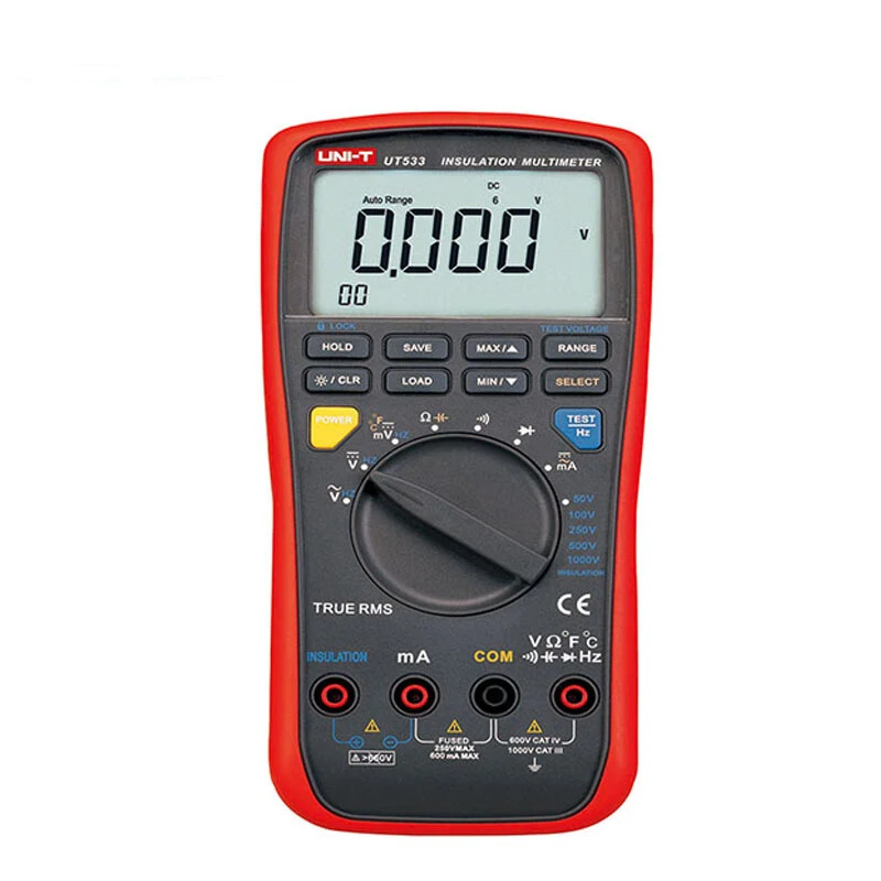 

UNI-T UT533 LCD Insulation Digital Multimeter Volt Amp Ohm Capacitance Tester