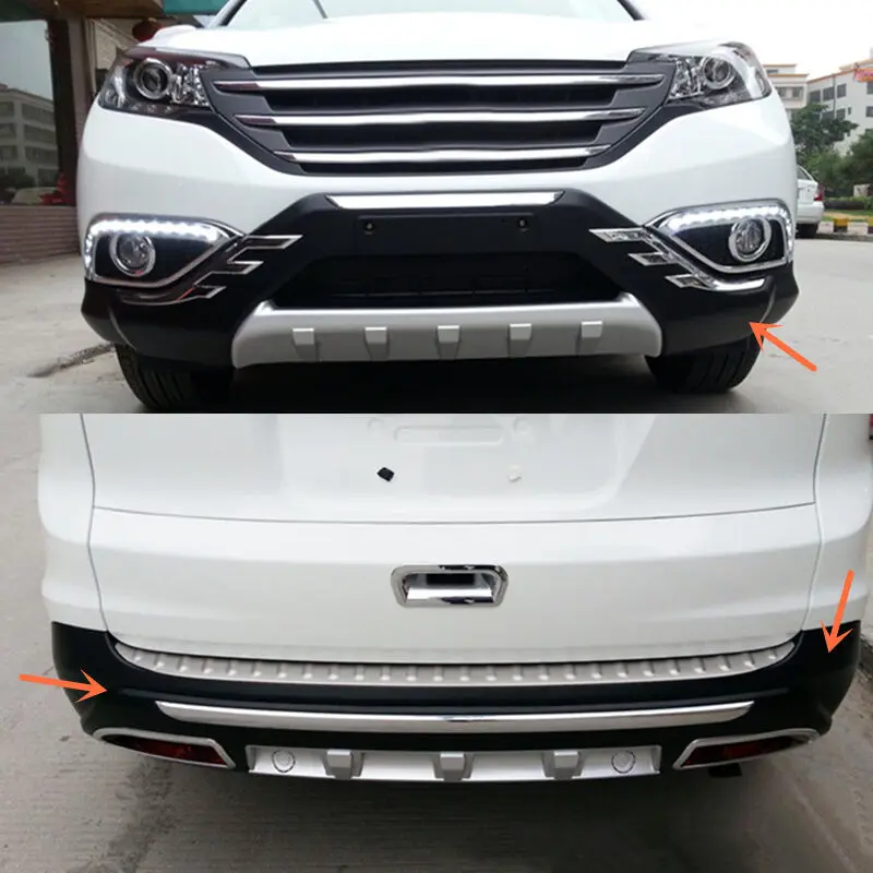 2 шт. передняя+ задняя обшивка Модифицированная Замена Отделка для Honda CRV 2012- модификация автомобиля аксессуары
