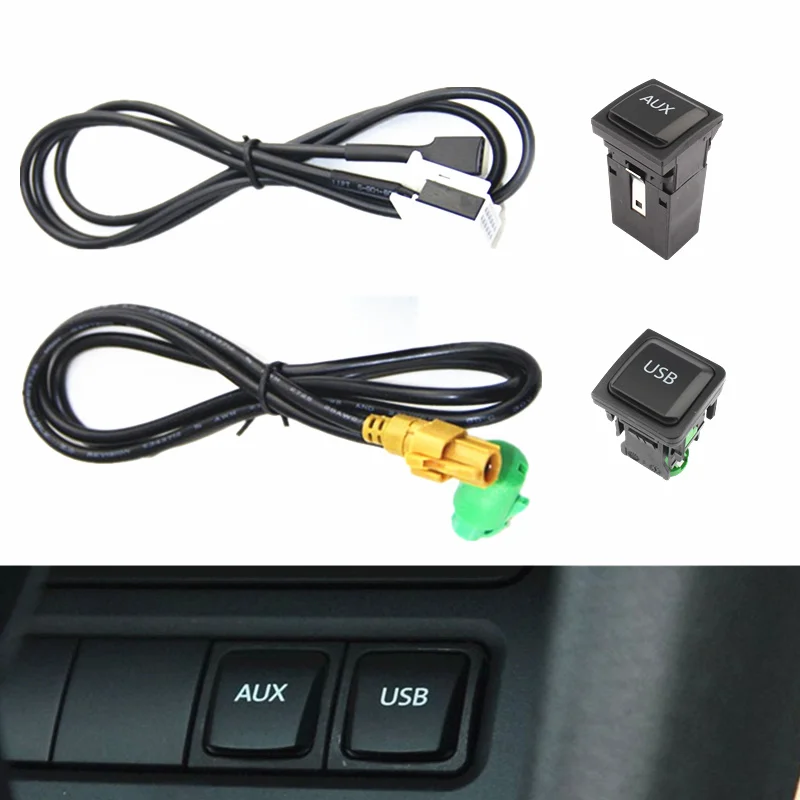RCD510 RNS315 RCD310 Автомобильный USB AUX адаптер для передачи данных кнопка переключения