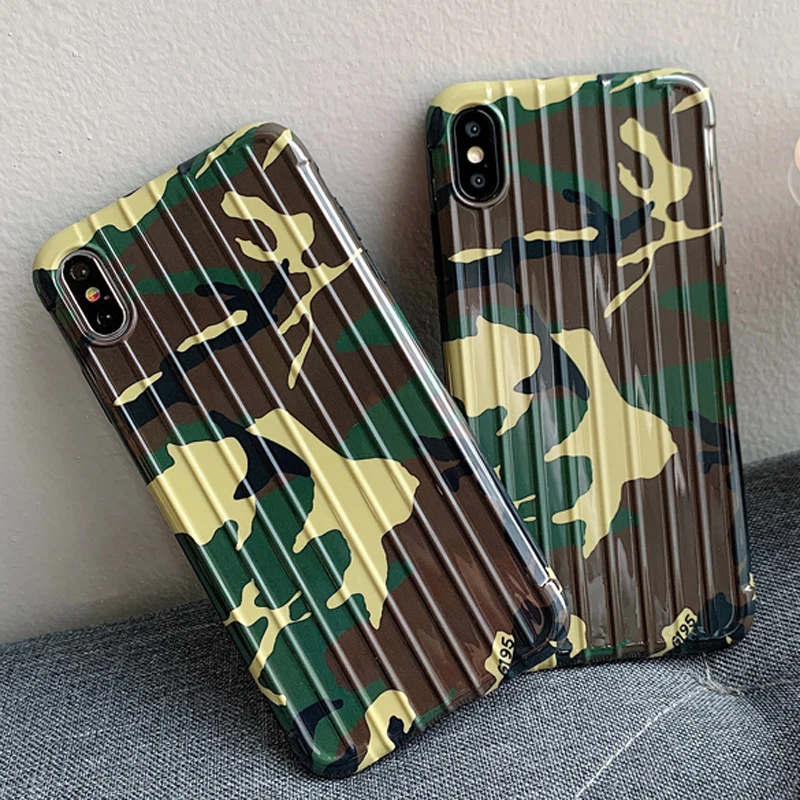 For Apple iphone 7 8 X 6 S 6s Plus Case Cover Funda XS Max XR 8Plus 7plus Camouflage Marble Soft Cute Black |