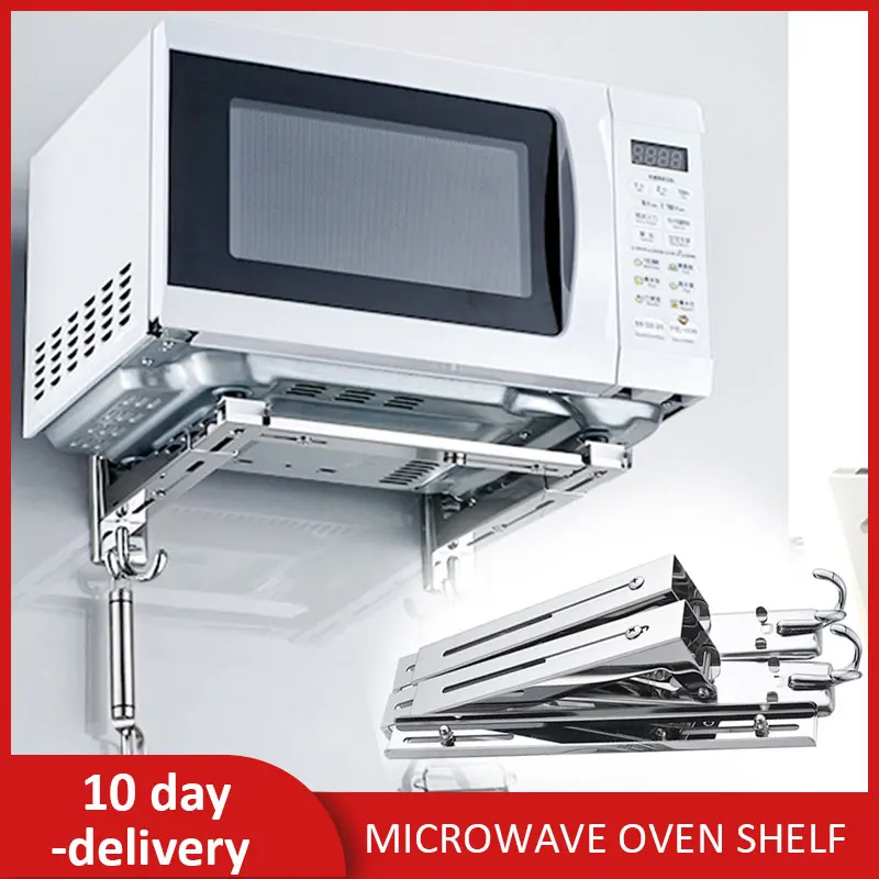Stainless Steel Microwave Foldable Oven Shelf Rack Support Frame