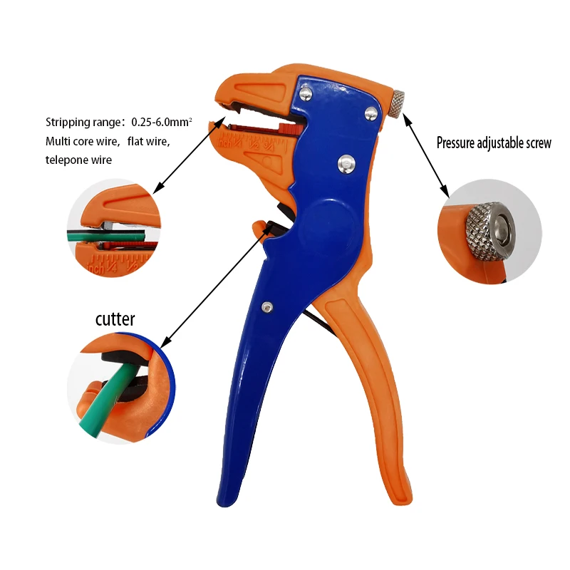 

Hs-700d Automatic Wire And Cable Stripper 0.25-6.0mm², Different Cross-Section Automatic Adjustment, Precision And High Quality