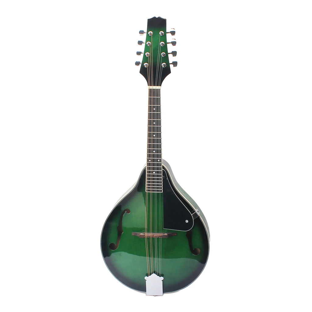 8 String Acoustic Mandolin Folk Instrument for Beginner Music Lovers Green