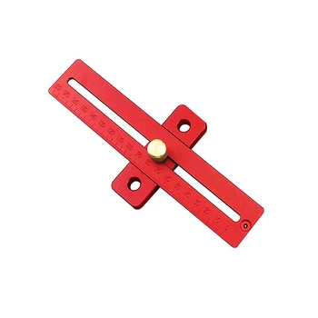 

Measuring Woodworking Scribe T-type Ruler Aluminum Alloy 200/300/400mm Scale Measure Scribing Hole Ruler Marking Tool