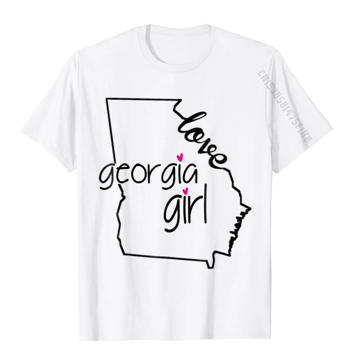 Tops Shirt Printed On T-Shirt Summer Fall 2021 Fashion Custom Short Sleeve Pure Cotton Round Neck Men's T-shirts Custom Georgia Gir Tshirt I ove Georgia Home Tee Peach State__110 white