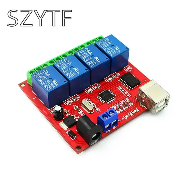 Компьютер 12 В 4 USB-модуля управляет переключателем реле без привода