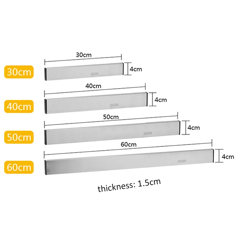 Обновление 304 нержавеющая сталь Магнитная подставка для ножей настенный стеллаж для хранения кухонных ножей сильный магнетизм металлический Организатор утвари бар
