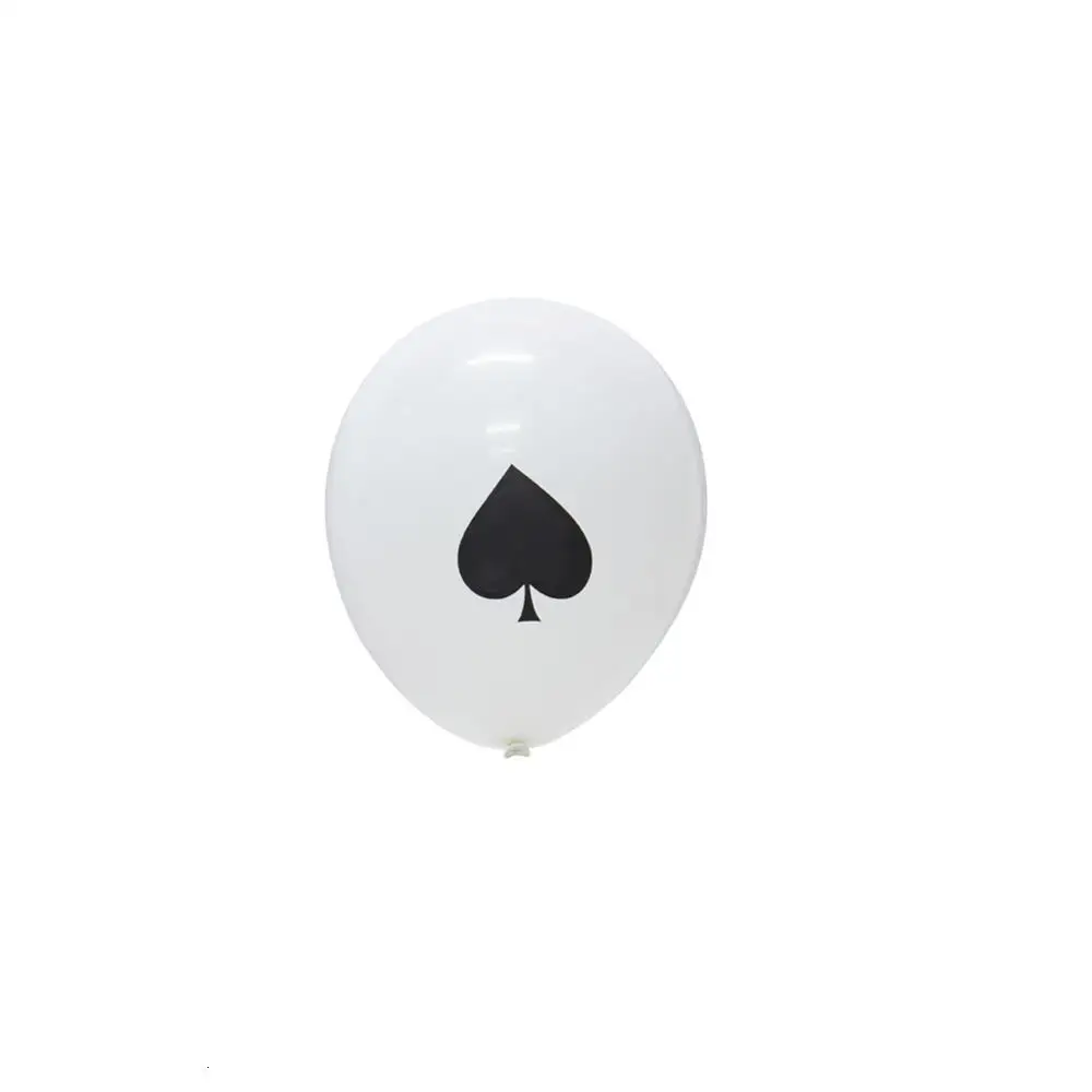 Casino Magician Themed Party Poker Logo Photo Props Birthday Magic Show Las Vegas Party Decorations Balloons Banner - Цвет: spade balloon-5pcs