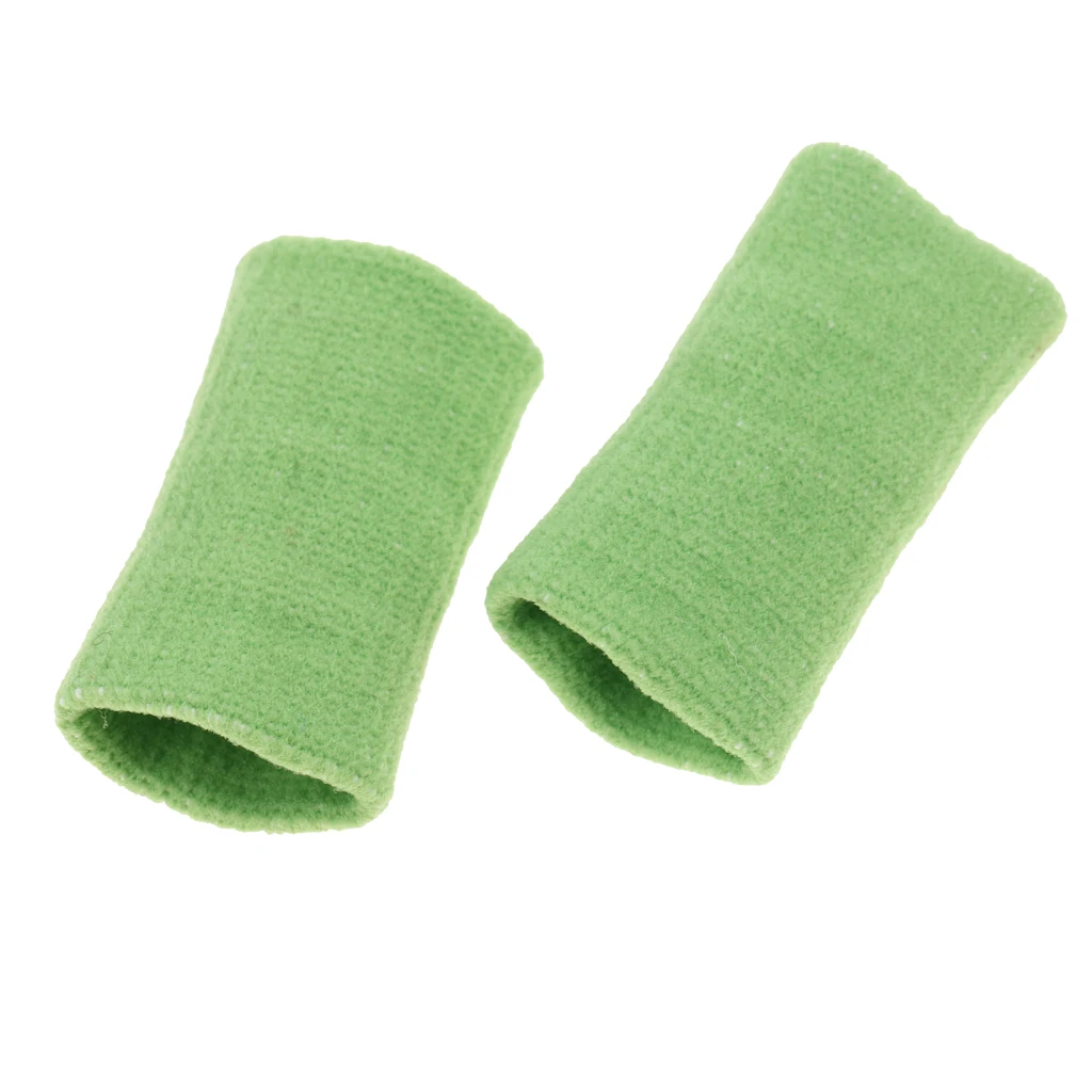 5 Pieces Sports Elastic Finger Sleeves Protector Sleeves Breathable Support Thumb Brace Protector Sports Aid Nylon Finger Sleeve