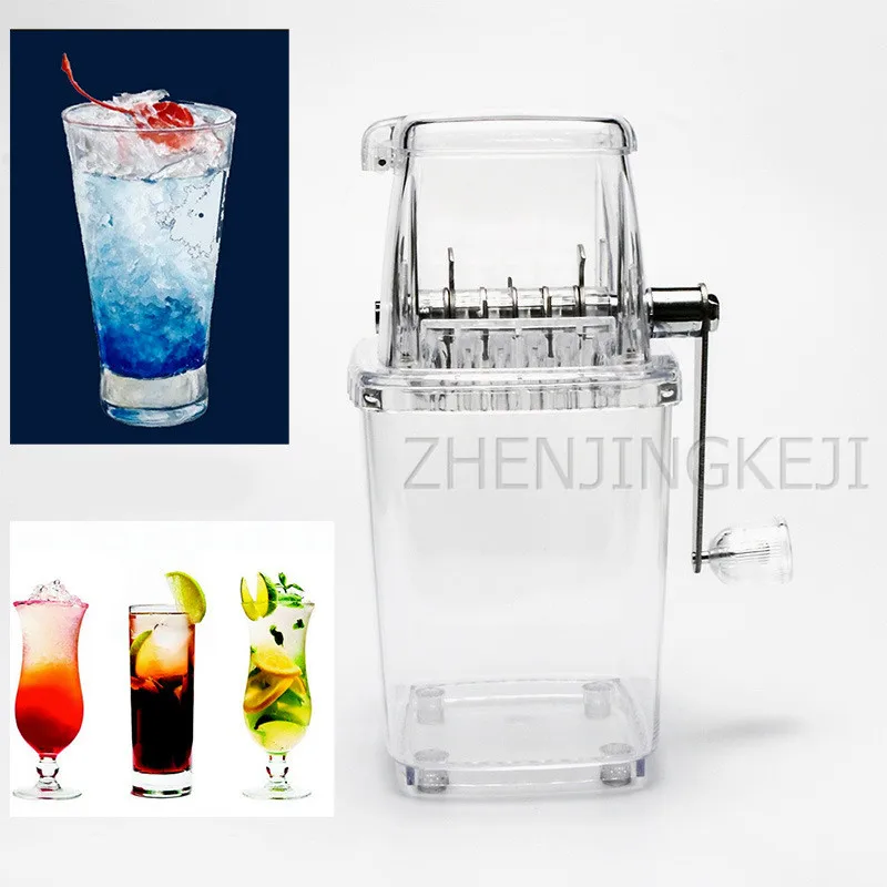 

Hand Crank Transparent Ice Machine Home Use Small Ice Machine Milk Tea Shop Ice Grinder Manual máquina hielo Smoothie Machine