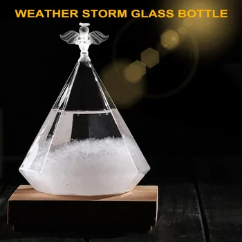 

110ml Storm Glass Creative Angel Diamond Storm Glass Bottle Desktop Weather Station Weather Predictor Home Decor