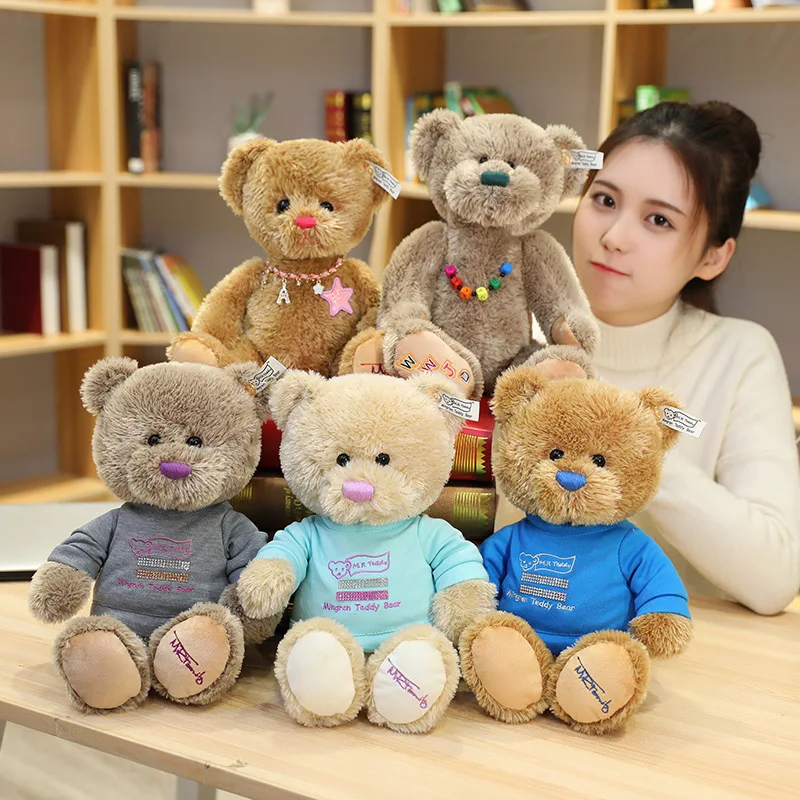 Новинка хит высокое качество пара плюшевых мишек с тканью плюшевые игрушки куклы